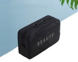 Letter Graphic Makeup Bag