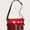 Letter Graphic Mesh Crossbody Bag