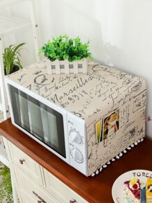 Letter Graphic Microwave Oven Cover