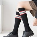 Letter Graphic Over The Calf Socks