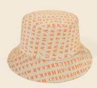Letter Graphic Reversible Bucket Hat