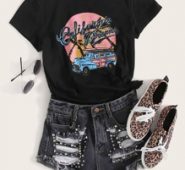 Letter Graphic Short Sleeve Tee