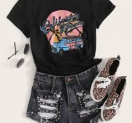 Letter Graphic Short Sleeve Tee