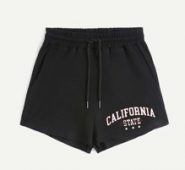 Letter Graphic Shorts