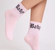 Letter Graphic Socks