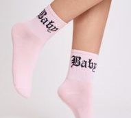 Letter Graphic Socks