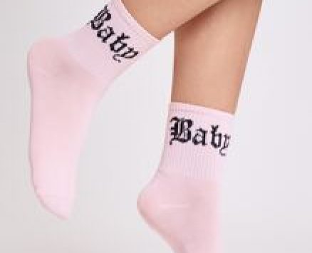 Letter Graphic Socks