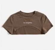 Letter Graphic Super Crop Tee