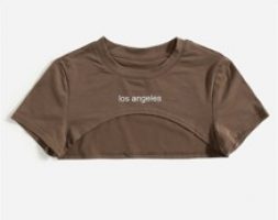 Letter Graphic Super Crop Tee