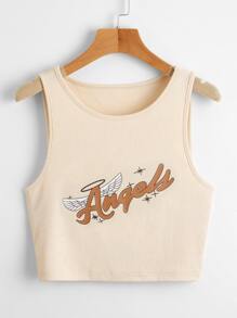 Letter Graphic Tank Top