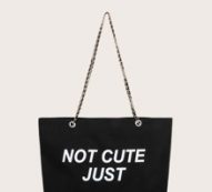 Letter Graphic Tote Bag
