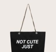 Letter Graphic Tote Bag