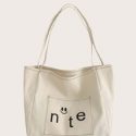 Letter Graphic Tote Bag