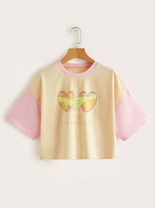 Letter Hand Graphic Crop Tee