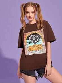 Letter Moon Graphic Tee