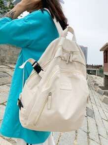 Letter Patch Large Capacity Backpack