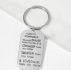 Letter Pattern Metal Pendant Keychain