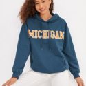 Letter Print Drawstring Hoodie