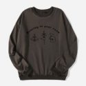 Letter Skull Graphic Sweatshirt