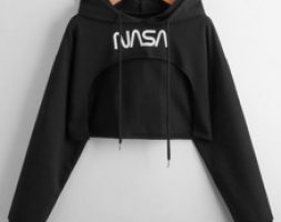 Letter Super Crop Hoodie