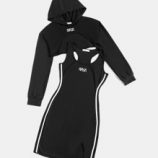 Letter Super Crop Hoodie & Letter Split Dress