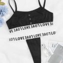 Letter Tape Lingerie Set