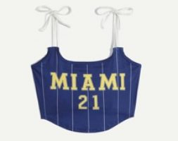 Letter Tie Shoulder Crop Cami