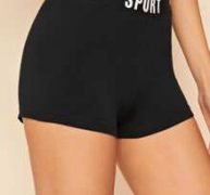 Letter Waistband Cycling Shorts