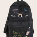 Letter & Cartoon Graphic Backpack