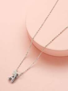 Letter & Heart Charm Necklace