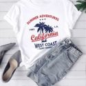 Letter & Palm Tree Print Tee