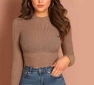 Lettuce Edge Rib Knit Crop Top