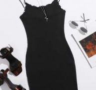 Lettuce Trim Bodycon Dress