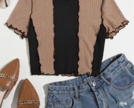 Lettuce Trim Colorblock Tee