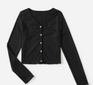 Lettuce Trim Ribbed Tee