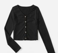 Lettuce Trim Ribbed Tee