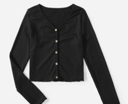 Lettuce Trim Ribbed Tee