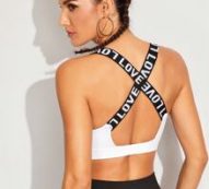 Light Support Criss Cross Tape Sports Bra