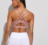 Light Support Cut Out Criss Cross Back Sports Bra