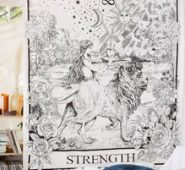 Lion & Girl Print Tapestry