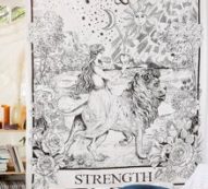 Lion & Girl Print Tapestry