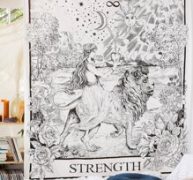 Lion & Girl Print Tapestry