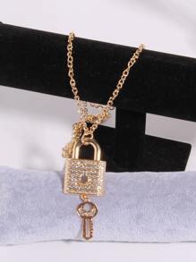 Lock Decor Chain Necklace