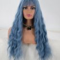 Long Curly Wig With Bangs