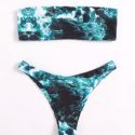 Marble Pattern Bikini Swimsuit