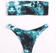 Marble Pattern Bikini Swimsuit