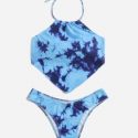 Marble Pattern Bikini Swimsuit