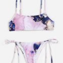 Marble Print Bikini Swimsuit