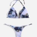 Marble Print Bikini Swimsuit