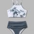 Marble Print Bikini Swimsuit